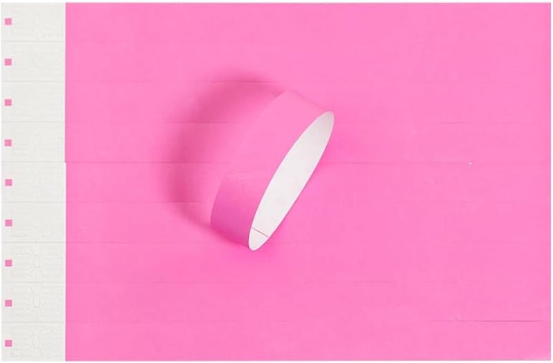 IDwrists Pink Wristbands for Events - 500 Count - Tear Resistant Paper Bracelets Comfortable Waterproof Lightweight ID Wrist Bands for Events Concert, Festival Admission, Party - Image 1